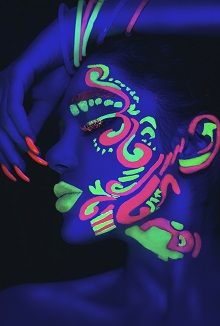 Neon painted woman