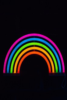 Rainbow neon lights